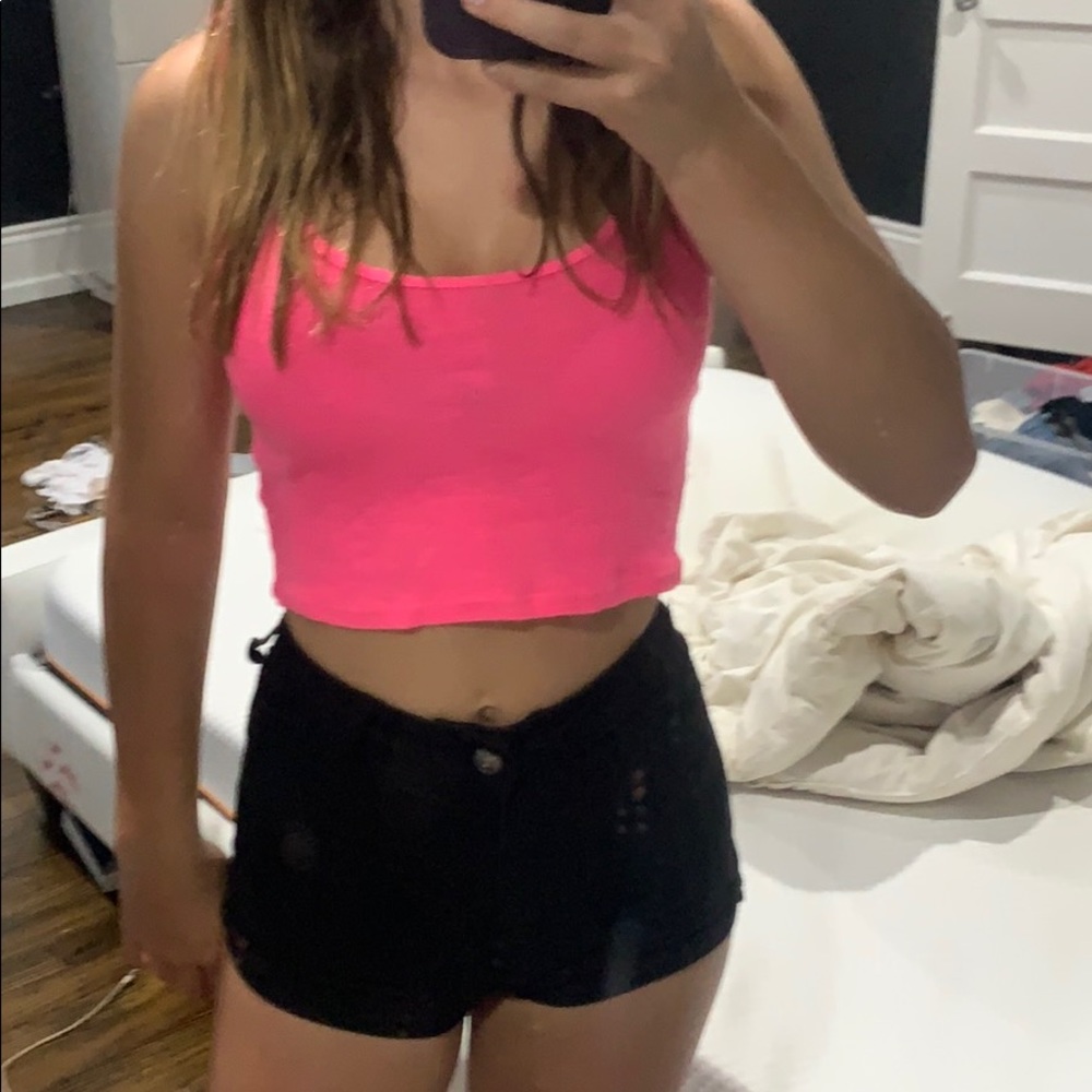 Pink crop top